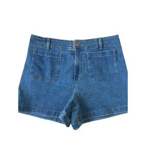LC Lauren Conrad Hot Shorts Wm 16 (36x4) Cuffed Mid-Rise Jean Shorts Light Wash